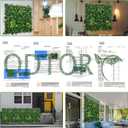 ODTORY Artificial Boxwood Panels: 40" x 40" (11.5 sqft) UV-Anti Fake Grass Ivy Privacy Hedge Greenery Backdrop Fence Wall Screen for Garden Fence Covering Privacy, Outdoor Indoor Home Decor
