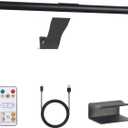 Led Picture Light Rechargeable Painting Light with Remote, 16 Full Metal Art Light Display Lamp with Brightness Dimmable Timer Off for Pictures Painting Darboard Gallery Frame