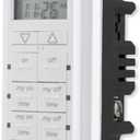 MyTouchSmart In-Wall Digital Timer, 4 Programmable On/Off Buttons, 2 Easy On/Off Buttons, 24 Hour Daily Cycles, Blue LED Indicators, with Battery Backup, for Indoor/Outdoor Lights, Fans, 26893