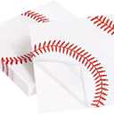 ADXCO 48 Pack Baseball Paper Napkins 13 x 13 Inches Disposable Cocktail Napkins for Sports Themed Party, Birthday, Baseball Theme Party Supplies