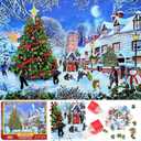 Advent Calendar 2025 Christmas Jigsaw Puzzles for Adults, 1008 Pieces Puzzle 24 Days Christmas Countdown Calendar, Fun Family Game Christmas Gifts Christmas Home Decor (Christmas Tree)