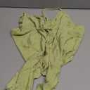 CIDER Going Out Tops for Women Y2K Tie Front Asymmetrical Ruffle Hem Lace Spaghetti Strap Cowgirl Crop Tops, Size L