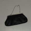 Women Elegant Pleated Clutch Bag Ruched Purse with Metal Chain, Dressy Crossbody Shoulder Bag for Weddings, Galas (Black)