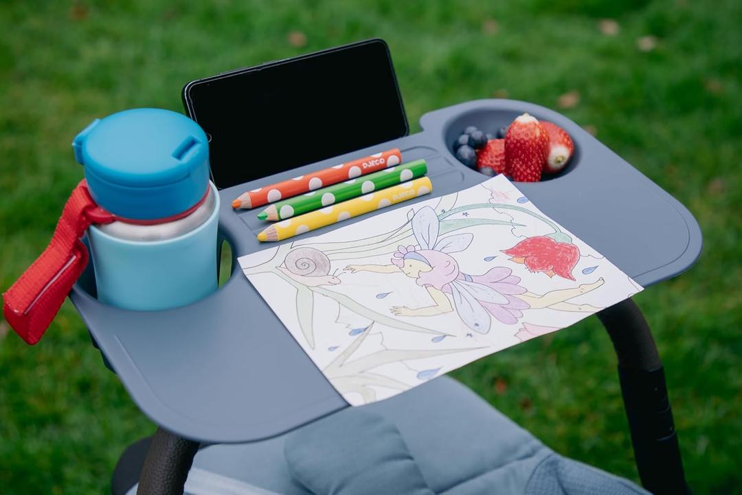 Universal Stroller Snack Tray 5 in 1: Versatile Convenience for On-The-Go Parents | Crafted by Parents for Parents | Stroller Snack Tray Attachment | Baby Must Haves | Baby Summer Essentials