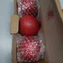 CANDWAX Set of 3 inch Round Ball Candles - Perfect as Christmas Decoration and as Spheres for Home Decor - Unscented Smokeless Dripless Long Burning Dark Red Candles