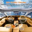 2026 New Upgraded Portable Car Heater, 12V Portable Fast Heating & Cooling Fan, 2-in-1 Auto Windshield Defroster, That Plugs into Cigarette Lighter, 360 Rotary Portable Car Heaters