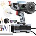 2 in 1 MIG and Stick Welder: 250A Handheld Portable Welding Machine, 110V Gasless Flux Core Wire Feed Welder & MMA ARC Welder Gun, 3.97lb w/LCD Display, for .032"/.040" Wire and 3/32"-1/8" Rod
