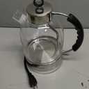 ASCOT Electric Kettle, Glass Electric Tea Kettle Gifts for Men/Women/Family 1.6L 1500W Borosilicate Glass Tea Heater, with Auto Shut-Off and Boil-Dry Protection (Silver) (Stainless Steel)