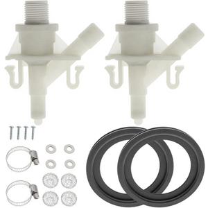 2 Pack 385311641 rv water valve kit,Camper toilet valve replacement kit With Flush Ball Seal Replacement for Dometic and Sealand 300, 301,310,311,320,321 RV Toilet,Ultrasonic technology, leak proof