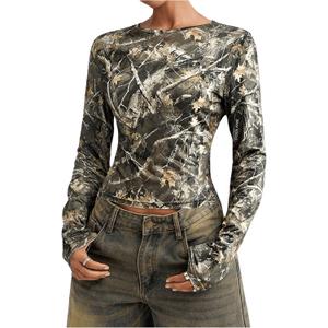 WDIRARA Women's Camo Long Sleeve T Shirt Camouflage Graphic Y2k Streetwear Tops (XX-Large, Army Green) WDIRARA Women's Camo Long Sleeve T Shirt Camouflage Graphic Y2k Streetwear Tops (XX-Large, Army Green)