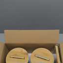 1.5 Gallon 2 PACK Glass Drink dispenser, Beverage Dispenser With Wood Stand, Lemonade Dispenser with Airtight Valve and Stainless Steel Spigot,Drink Dispenser for Parties