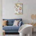 VIYYIEA Wooden Framed Canvas Wall Art Prints, Oysters Portable Hanging Posters, Summer Wall Decor Paintings Picture, Suit for Home Kitchen Office Living room Bedroom Bathroom - 16L x 12W