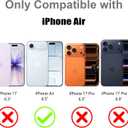 Compatible with iPhone Air Case with Finger Strap, [Upgraded] Adjustable Wristband Kickstand Cover for Women Girls, Daisy Floral Shockproof Silicone Protective Case 6.5 Inch, Brown