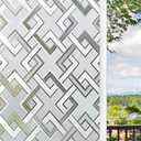Finnez Window Film Privacy Film 3D No Glue Glass Sticker Rhombus Pattern for Glass Door Bathroom livingroom Office 23.6 x 78.7 Inches