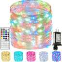 66Ft 200 LED RGB Color Changing Christmas Fairy Lights Plug in, Waterproof String Lights with Remote for Outdoor & Indoor, 24 Colors Twinkle Lights with Timer for Girl's Room Christmas Decorations (1 Pack(200LED))