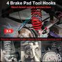 Preciva Brake Caliper Compression Tool, Caliper Piston Compressor Tool with 360 Rotating Ratchet