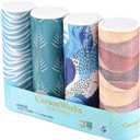Car Tissues Cylinder 4 Packs Round Tissue Box Holder Fit for Car Cup Holder, Home Small Tissue Dispenser with Facial Tissues for Car Bathroom Office Travel