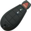Replacement Key Fob Shell Case for Jeep Grand Cherokee Dodge Durango Grand Caravan Journey Ram 1500 2500 3500 Chrysler Town Country Keyless Entry Remote Car Key Fob Cover Casing (3 Button)