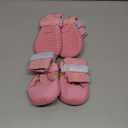 Hcpet Dog Shoes, Dog Boots & Paw Protectors for Winter Snowy Days, Rainy Weather, Outdoor Anti-Slip Sole Dog Booties for Hardwood Floor Pink-Leg 8 (#8 (Width 2.75 inch) for 74-91 lbs), 4 Pcs