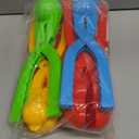 Max Fun 4 Pack Snowball Maker Snow Ball Toys Games with Handle for Kids Outdoor Indoor Winter Snowball Fight Maker Tool Clip with Drawstring Bag