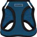 Best Pet Supplies Voyager Step-in Air Harness - All Weather Mesh, Reflective, No Pull Harness for Dogs, Cats - Secure with Hook & Loop Fastener, Buckle, Double D-Rings - Blue/Black Trim, M (M (Chest: 16 - 18"))