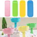 Pack Of 3 8pcs Popsicle Holders and Ice Pop Sleeves Set for Kids No Drips, 4pcs Cartoon Cat Ice Sticks Holder Stand Sucker and 4pcs Reusable Popsicle Cover Bags Sleeves for Frozen Yogurt Sticks Tubes Ice Pops
