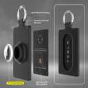 Card Holder for Tesla Keycard with AirTag, Soft Silicone Key Card Protective Case Cover for Tesla Model 3 Y S X, Key Holder with Keychain Key Rings - 2 Pack