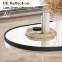 24x32 Inch Black Oval Bathroom Mirror, Wall Mounted Vanity Mirror for Over Sink, Tempered Glass with Aluminum Frame, Vertical or Horizontal Hanging
