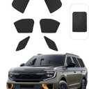 Front Side Half Window Shade Foldable Custom Fit for Ford Expedition SUV 2020-2025 Car Window Shades for Side Window Sun Shade UV Protection Heat Insulation for Camping Sleeping 6PCS