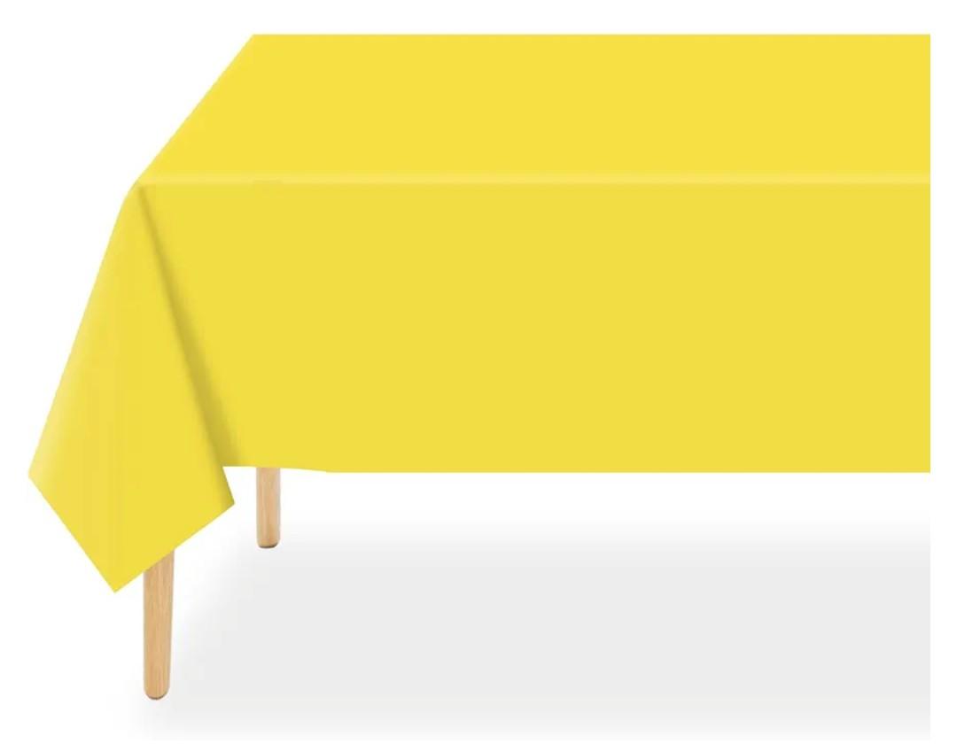 Yellow Disposable Plastic Tablecloth for Rectangle Tables (10 Pack) Premium Decorative Table Cloth for Parties, Events & Weddings, Indoors & Outdoors, 54 x 108 inches, Plastic Table Cover.