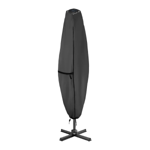 ULTCOVER Patio Parasol 600D Waterproof Clear Top Outdoor Umbrella Cover - Fits Solar Umbrella 8-11 Feet, Black