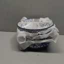 Selamica Porcelain 26 Ounce Pasta Bowls Set of 6, 8-inch Wide and Shallow Salad Bowls, Serving Bowls, Microwave & Dishwasher Safe, Sturdy & Stackable, Vintage Blue