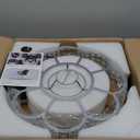 BAYSQUIRREL Retractable Ceiling Fan with Light and Remote/APP Control, Bluetooth Ceiling Fans with Speaker, RGB-LED Light 6 Speeds Reversible Blades,Flush Mount Chandelier Crystal Ceiling Fan