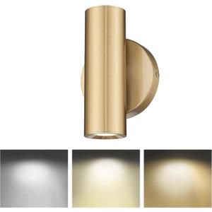 2-Light Wall Light, Brass Gold Wall Sconce, Indoor Up and Down Wall Lamp with Cover for Bedroom Bathroom Stair Entryway, Update WL4830-2W-BB-B