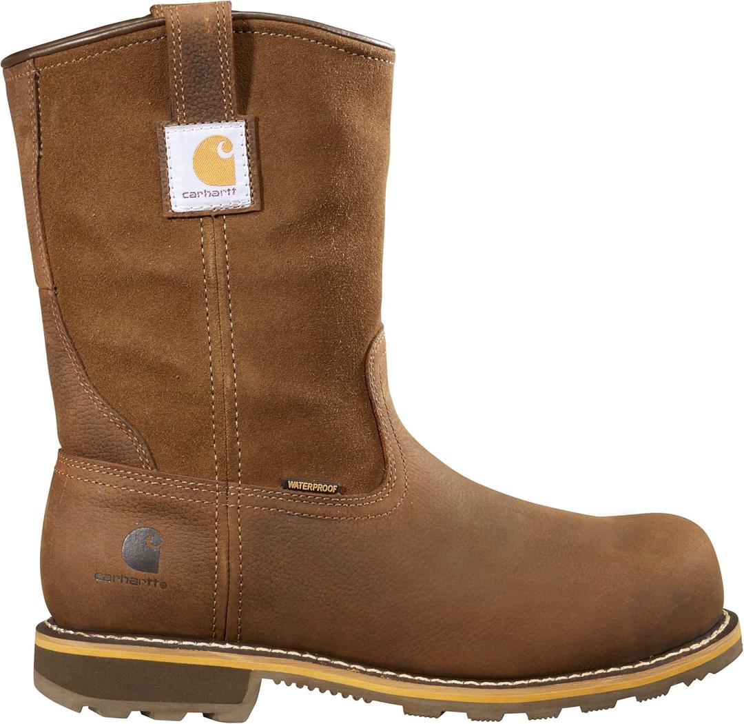 Carhartt Footwear CMP1453 Waterproof Pull On Boot (13 Wide, Bison Brown Oil Tan)