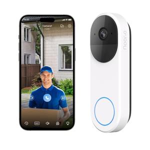 Noorio 3K Smart Video Doorbell Wireless, 5MP Battery-Powered Security Camera with Chime, 180-Day Battery Life, AI Package/Human Detection, 2-Way Talk, No Monthly Fee, Compatible with Alexa