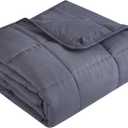 Topcee Weighted Blanket (20lbs 60"x80" Queen Size) Cooling Breathable Heavy Blanket Microfiber Material with Glass Beads Big Blanket for Adult All-Season Summer Fall Winter Soft Thick Comfort (00-Dark Grey)