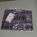Mens Gingham Button Down Shirt Long Sleeve Dress Shirts Business Casual Shirts with Pockets (XX-Large, Redblue)