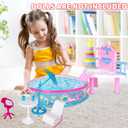 Glam Deluxe Doll Pool Playset with 7 Pcs Accessories, Fits 12 Inch Dolls, Kids Gifts for 3 to 8 Year Olds Girls, Bath Toys for Toddlers, Birthday & Xmas Gift for Girls & Kids Aged 3+