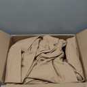 ULTCOVER Rectangular Patio Heavy Duty Table Cover - 600D Tough Canvas Waterproof Outdoor Dining Table and Chairs General Purpose Furniture Cover Size 126L x 74W x 28H inch (Brown)