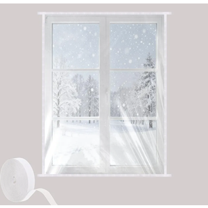 Window Insulation Kit - 47” x 63” Transparent Plastic Window Cover for Winter, Film 300㎛ Thickness Reusable Window wrap with Double-Sided Tape for Winter Keeping Warm