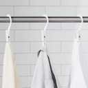 Fox Run Laundry Hooks, Set of 10 Clothing Pin Hooks, White