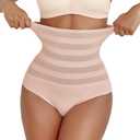 Uwufex High Waisted Tummy Control Shapewear Panties for Women Body Shaper Slimming Briefs Butt Lifting Underwear Girdle, Size L