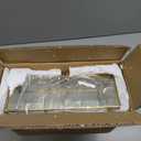 ELLDOO 5 Slots Clear Glass Storage Box, Gold Jewelry Makeup Display Organizer Case, Decorative Tower Box Storage for Trinket Perfume Lipstick Figure Statue Toy Display