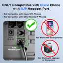 MKJ Headset for Cisco Phones Dual Ear Landline Headset with Noise Cancelling Microphone for Cisco Telephone CP-7821 7841 7941G 7942G 7945G 7960 7961G 7962G 7965G 7971G 7975G 8841 8865 9971