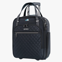 EMPSIGN Underseat Carry On Wheeled - 16" Carry on Bag with Wheels Multi-functional Lightweight Rolling Bag Overnight Weekender Small Suitcase for Women Men Travel Business, Black
