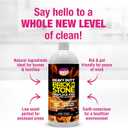 Quick'n Brite Fireplace Brick and Stone Cleaner 32oz with Scrub Brush - Natural Stone, Tile, and Marble Cleaner - Indoor Fireplace and Wood Stove Cleaning Kit - Pellet Stove Creosote Remover