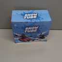 36 Inch Inflatable PVC Snow Tubes for Adults & Kids - Family Outdoor Winter Sledding Set with Thickened Hard Bottom & Handles for Safe Winter Snow Sports Fun (Blue, Pink)