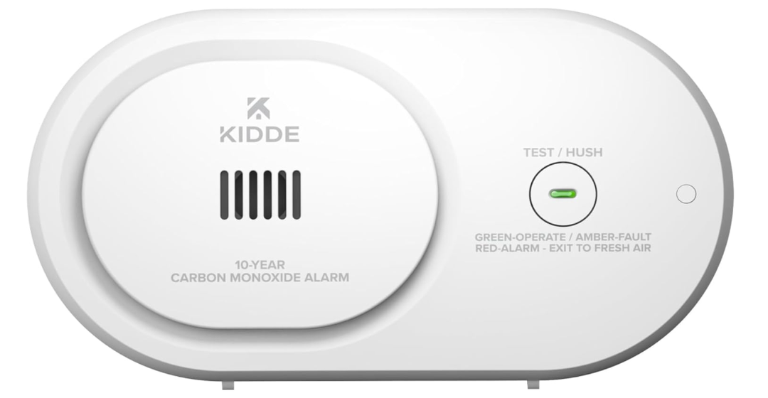 Kidde Carbon Monoxide Detector, 10-Year Battery Powered, LED Status Indicators, 85 dB Alarm, 5th Edition, COB10