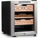 Epress Electric Humidor for 250 Cigars, 33L Cabinet with Cooling & Heating Temperature Control, Spanish Cedar Drawers, Digital Hygrometer, and Humidification System, Gift for Men